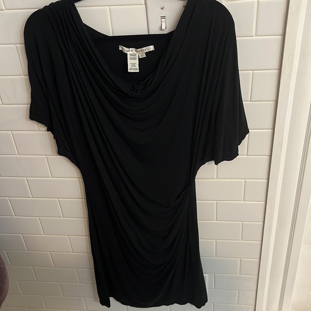 Max Studio Mid Length Black Dress